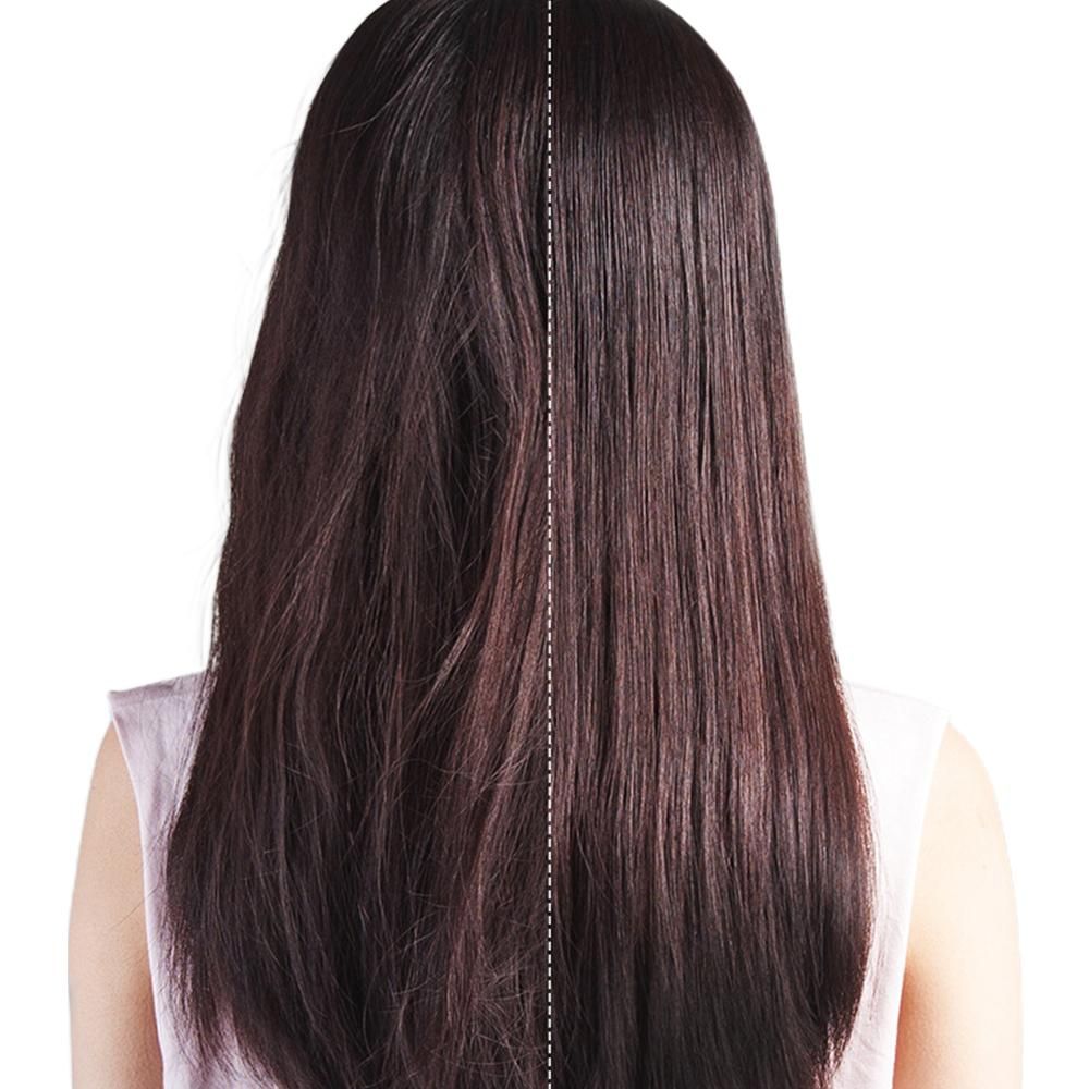 Hair Straightener Brush Fast Heating Electric Hot Negative Ion Straightening Comb for Home Salon -Black