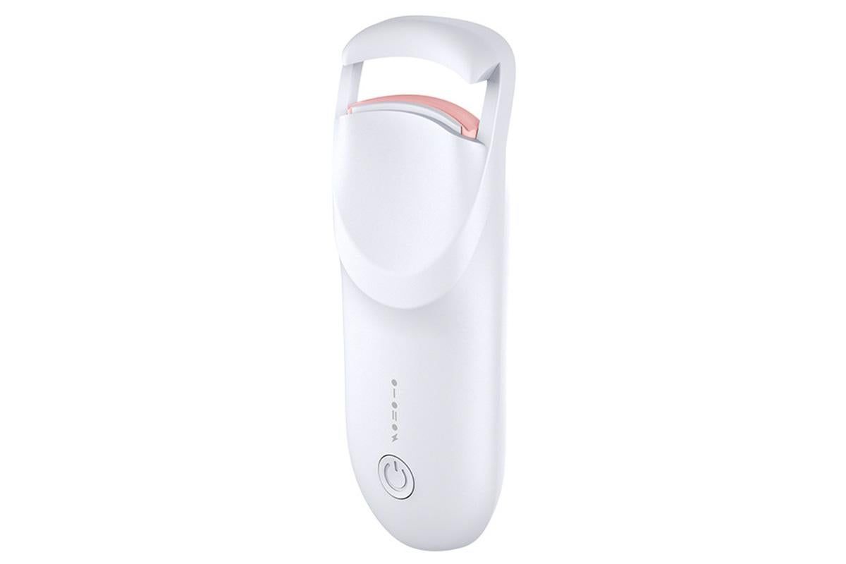 Heated Eyelash Curler Portable Electric Lash Curler Natural Curls-White