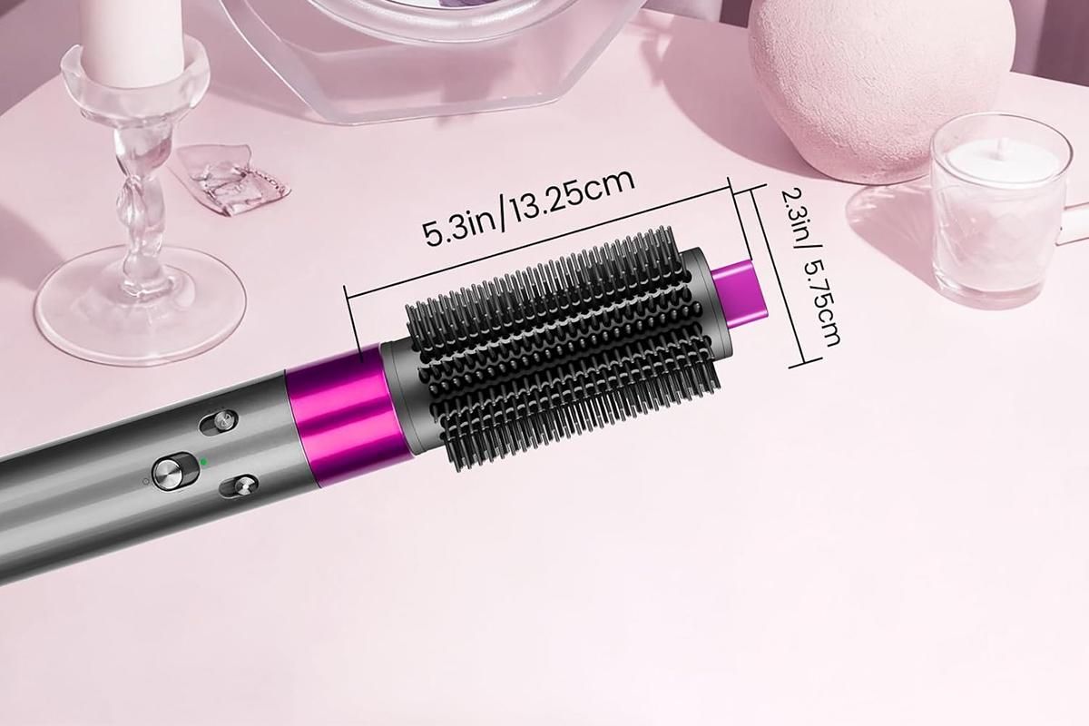 Large Round Volumizing Brush Attachment Compatible with Dyson Airwrap HS01/05/08-Rose