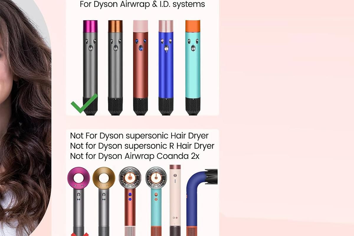 Large Round Volumizing Brush Attachment Compatible with Dyson Airwrap HS01/05/08-Rose