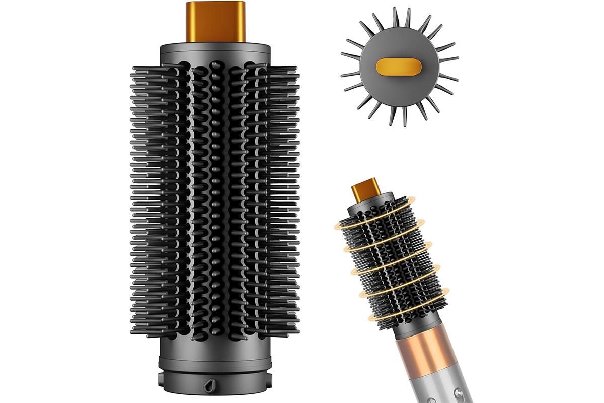Large Round Volumizing Brush Attachment Compatible with Dyson Airwrap HS01/05/08-Rose