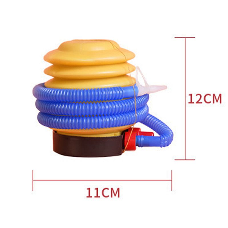 Portable foot-operated air pump, dual-port pump for both inflation and deflation, universal pump for balloons, swim rings, and inflatable toys, versatile air pump for parties and swimming gear, 95cm hose