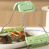 Adjustable-angle heat-resistant tongs, kitchen heat-resistant bowl tongs, silicone non-slip bowl tongs, stainless steel multi-purpose household tray lifter, multi-purpose kitchen tray lifter