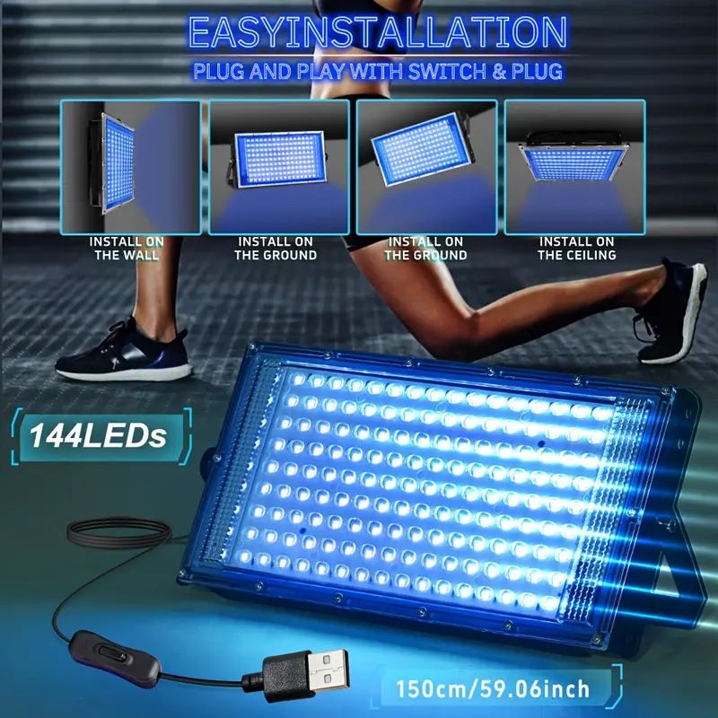 144-Lamp Full Blue Light Tanning Lamp for Bronzed Skin