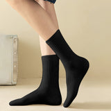 Mid-Calf Socks - 10-Pair Pack - Women's Socks - Men's Socks - Striped Socks - Solid Color Socks - Sports Socks