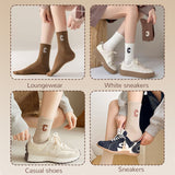 Socks - 10-Pack Women's Socks - Women's Athletic Socks - Soft - Breathable - Casual Socks - Fashionable Instagram-Style - All-Season - One-Size-Fits-All Women's Socks - Simple Letter Print - Women's Ankle Socks