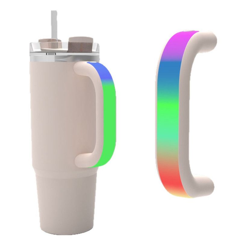 Glowing Water Cup with Colorful Handles â€“ Creative Light Up Tumbler (Multicolor)