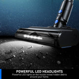 Cordless Vacuum Cleaner, 55Kpa/8 in 1 Powerful Suction Lightweight Vacuum Cleaner for Home, LED Display, 3 Suction Modes, 45Mins Detachable Battery Vacuum for Hard Floor Carpet Pet Hair