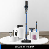 Cordless Vacuum Cleaner, 55Kpa/8 in 1 Powerful Suction Lightweight Vacuum Cleaner for Home, LED Display, 3 Suction Modes, 45Mins Detachable Battery Vacuum for Hard Floor Carpet Pet Hair