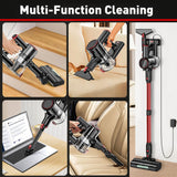 Cordless Vacuum Cleaner 8 in 1 55Kpa Powerful Suction Lightweight,LED Display,45Mins Detachable Battery Vacuum for Floor/Carpet