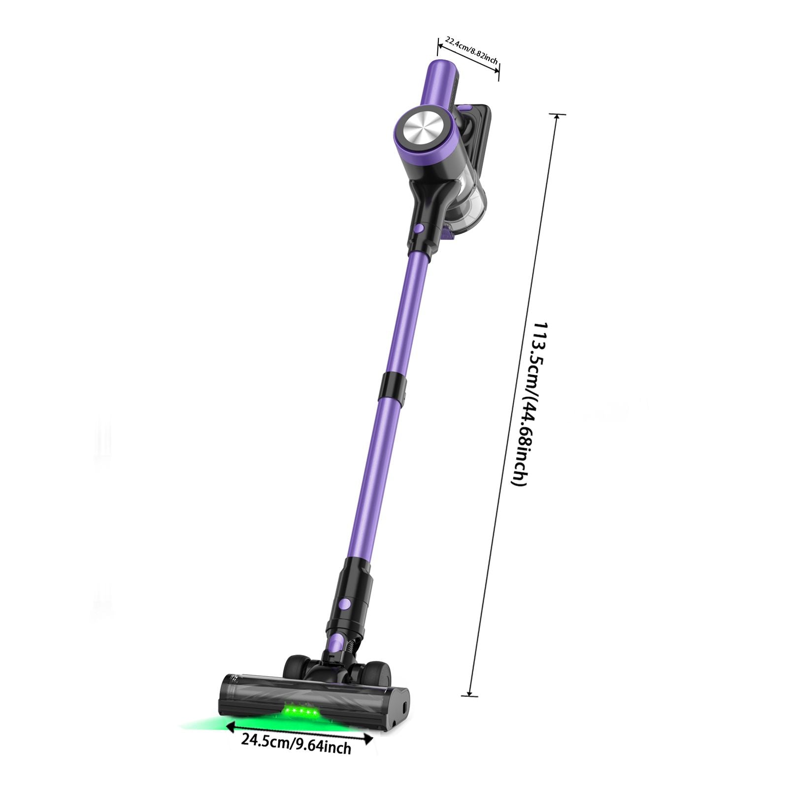 Cordless Vacuum Cleaner, 55Kpa/55mins Self-Standing Powerful Stick Lightweight Vacuum Cleaner for Home Pet Hair/Hard Floor/Carpet。