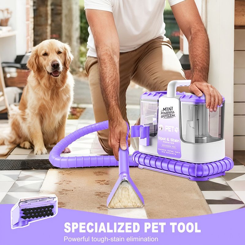 32Kpa Portable Carpet & Upholestery Cleaner Machine for Pets, Spot, Stain, Couch Cleaner Machine with Powerful Suction and and Self Cleaning, Car/Auto Detailer, Lightweight Compact Design。