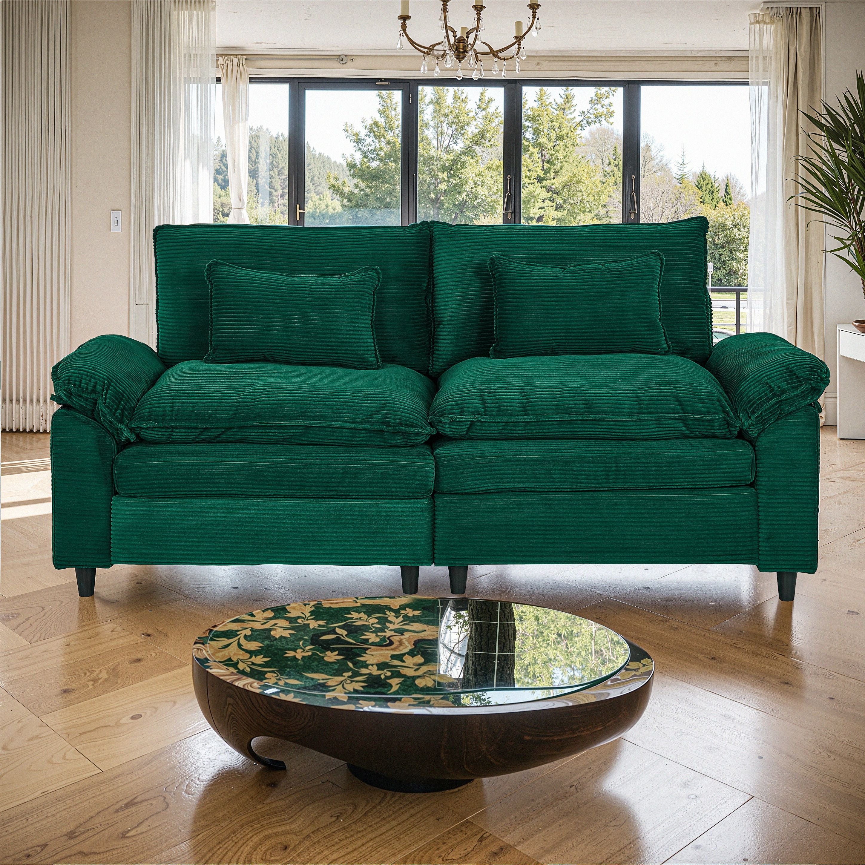 Minimalist-style two-seater sofa, unlocking cozy moments for two - White