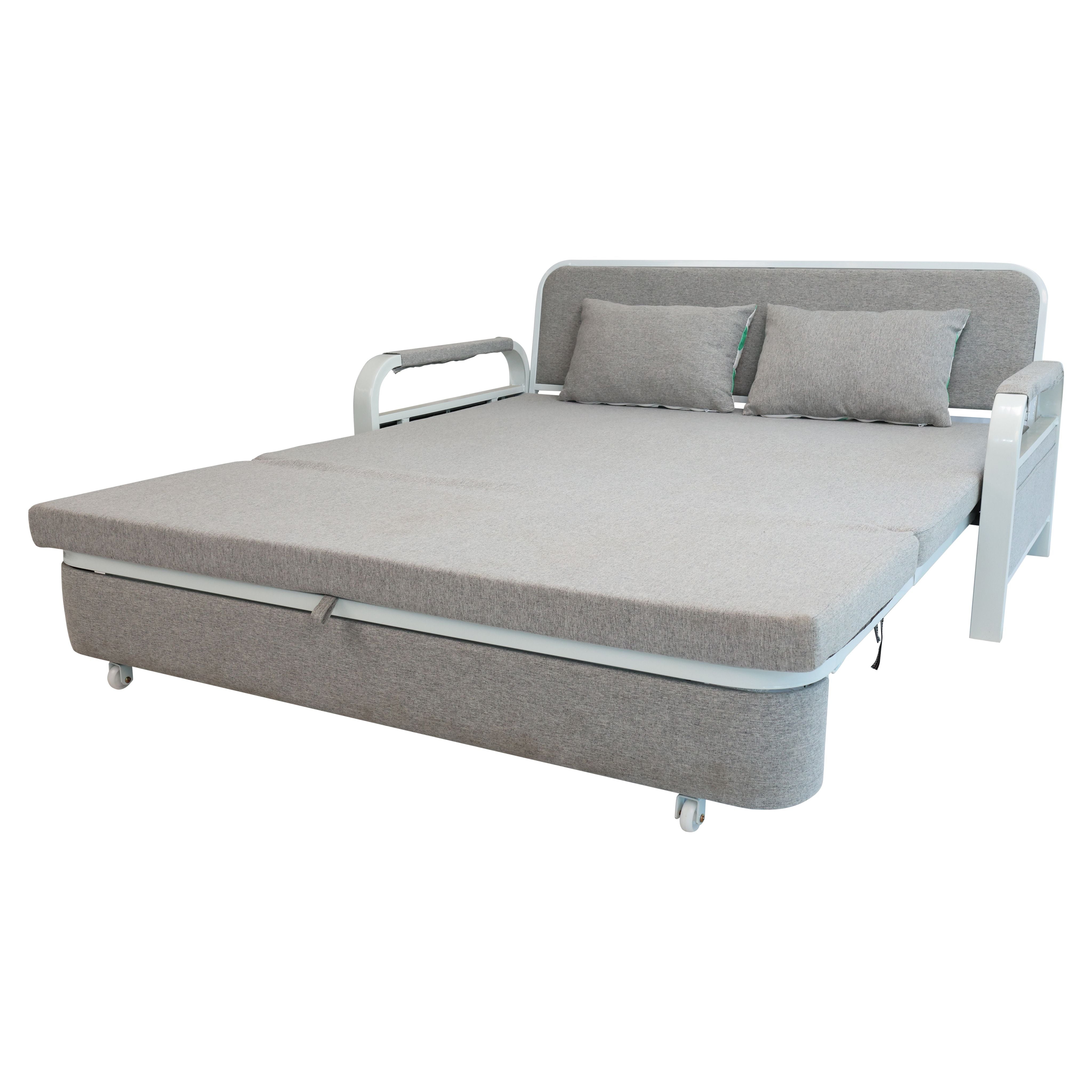 2 In 1 Sofa Bed Beneath Foldable Carbon Hidden Storage Sofa - 158cm