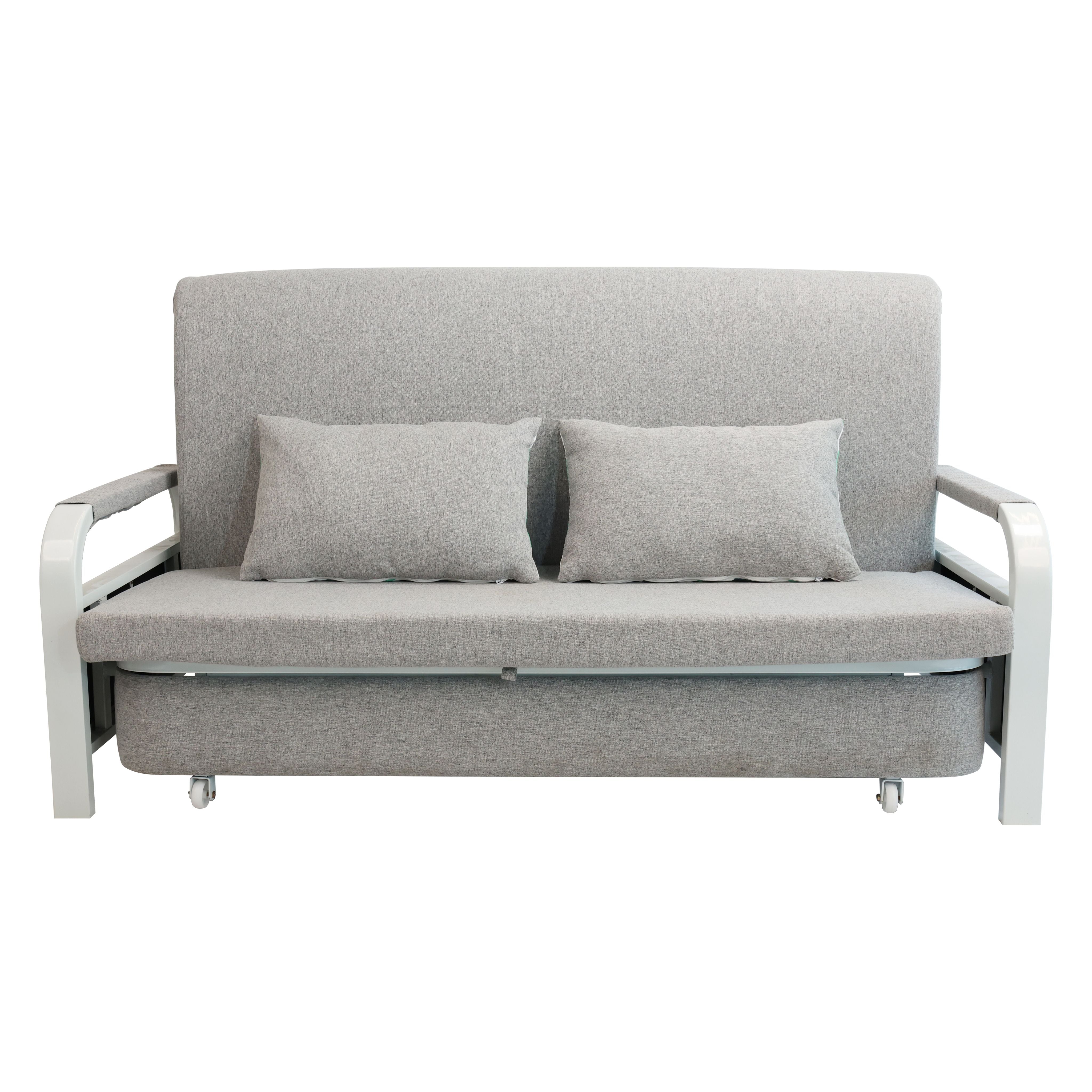 2 In 1 Sofa Bed Beneath Foldable Carbon Hidden Storage Sofa - 158cm