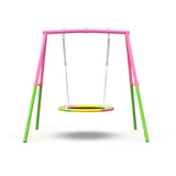 Flying Saucer Swing Set with Heavy Duty A-Frame Metal Swing Stand, Ful