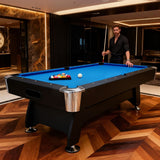 7Ft billiard table（BLUE）,Velvet tablecloth,with accessories - 7 Ft - 218 ×128 ×23.5CM