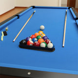 7Ft billiard table（BLUE）,Velvet tablecloth,with accessories - 7 Ft - 218 ×128 ×23.5CM