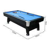 7Ft billiard table（BLUE）,Velvet tablecloth,with accessories - 7 Ft - 218 ×128 ×23.5CM