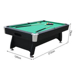 7Ft billiard table（GREEN）,Velvet tablecloth,with accessories - 7 Ft