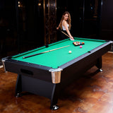 7Ft billiard table（GREEN）,Velvet tablecloth,with accessories - 7 Ft