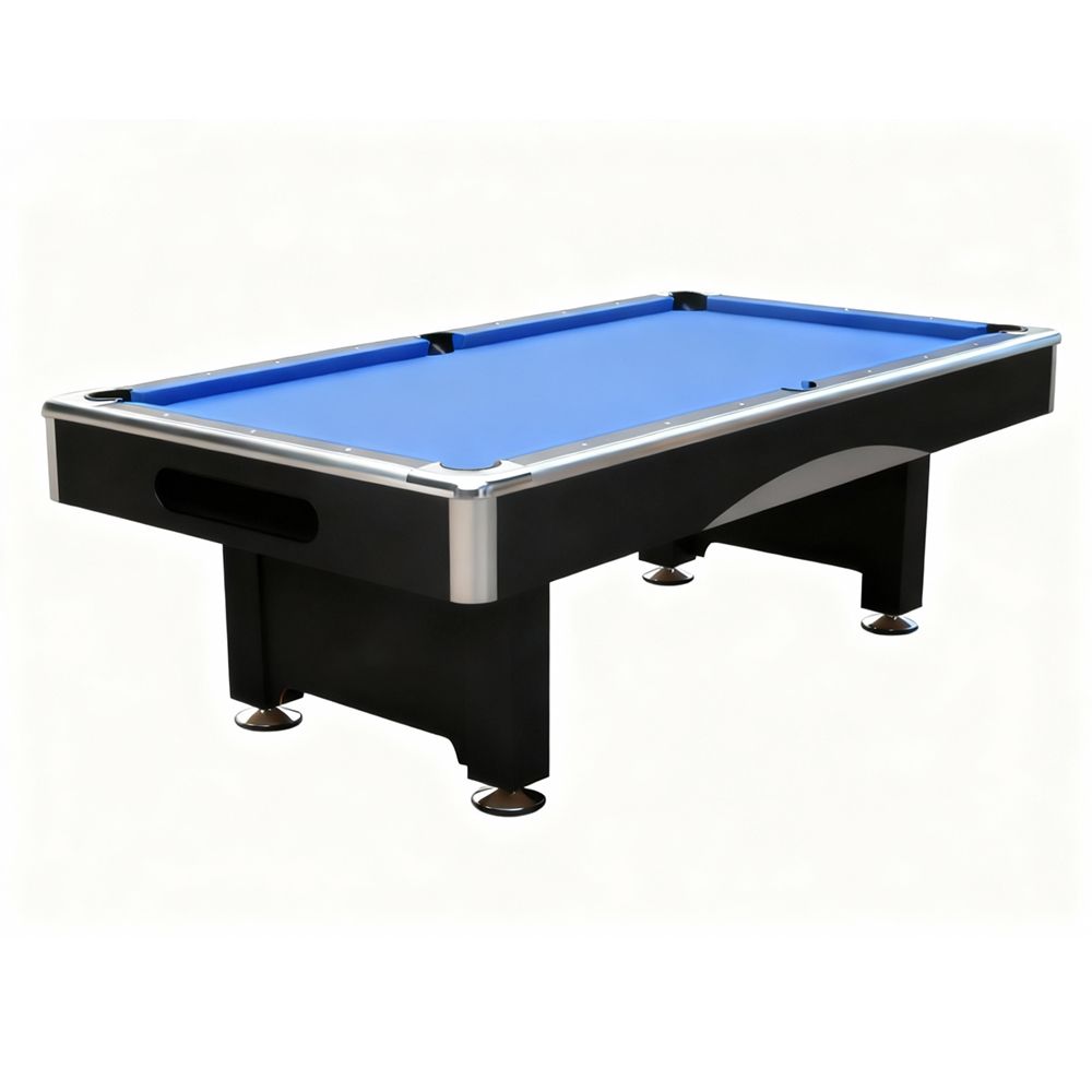 8Ft Billiard Table, Velvet Tablecloth with Accessories - Green