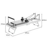 Eeeza Foldable Pilates Reformer, Silent Resistance with Adjustable Steel Frame