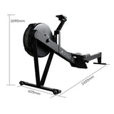 Eeeza Air Resistance Rowing Machine with 10-Level Wind Adjustment & LED Monitor