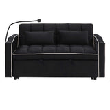 Fashionable Modern and Multi-functional Foldable Velvet Sofa Bed - Beige