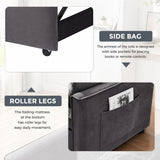 Fashionable Modern and Multi-functional Foldable Velvet Sofa Bed - Blue