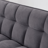 Fashionable Modern and Multi-functional Foldable Velvet Sofa Bed - Blue