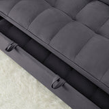 Fashionable Modern and Multi-functional Foldable Velvet Sofa Bed - Blue