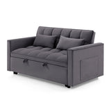 Fashionable Modern and Multi-functional Foldable Velvet Sofa Bed - Green