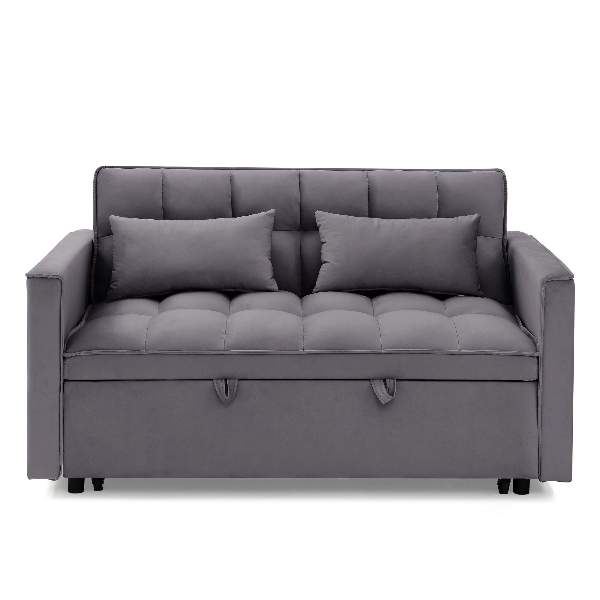 Fashionable Modern and Multi-functional Foldable Velvet Sofa Bed - Green