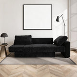 Multi-functional modular sofa, convertible into a sofa bed - BLACK