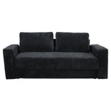 Multi-functional modular sofa, convertible into a sofa bed - BLACK