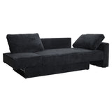 Multi-functional modular sofa, convertible into a sofa bed - BLACK
