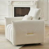35 "Teddy fabric sofa, modern lounge chair, upholstered with a pillow - Black