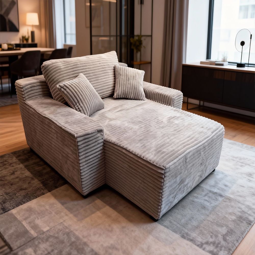 Modern Minimalist Modular Sofa - Light Grey