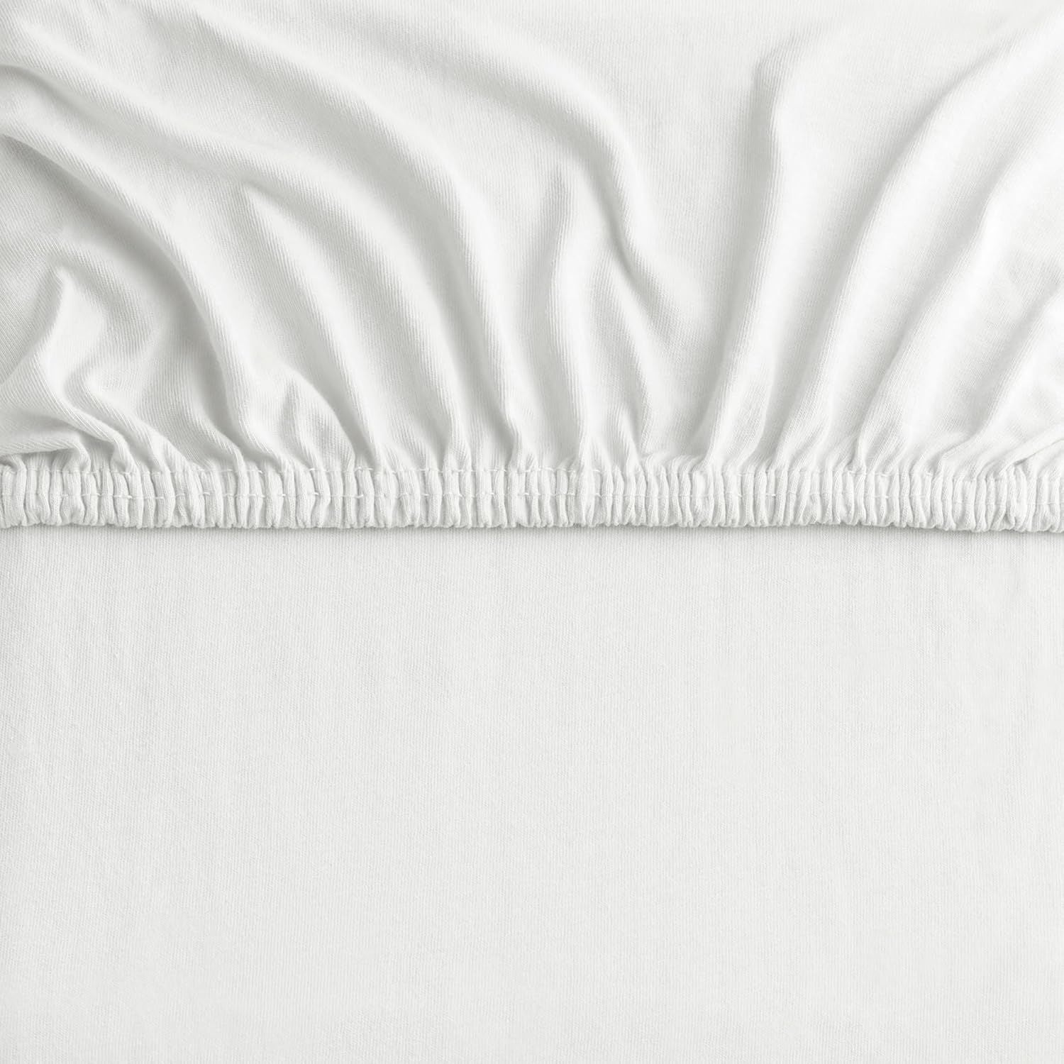 Hotel Quality Fitted sheets - 2 Piece Fitted sheets  -Breathable Bedding - Wrinkle, Fade, Stain Resistant- 26inch/40cm Deep Pocket Fitted Bed Sheet-Wrinkle and Fade Resistant,(White,Double)