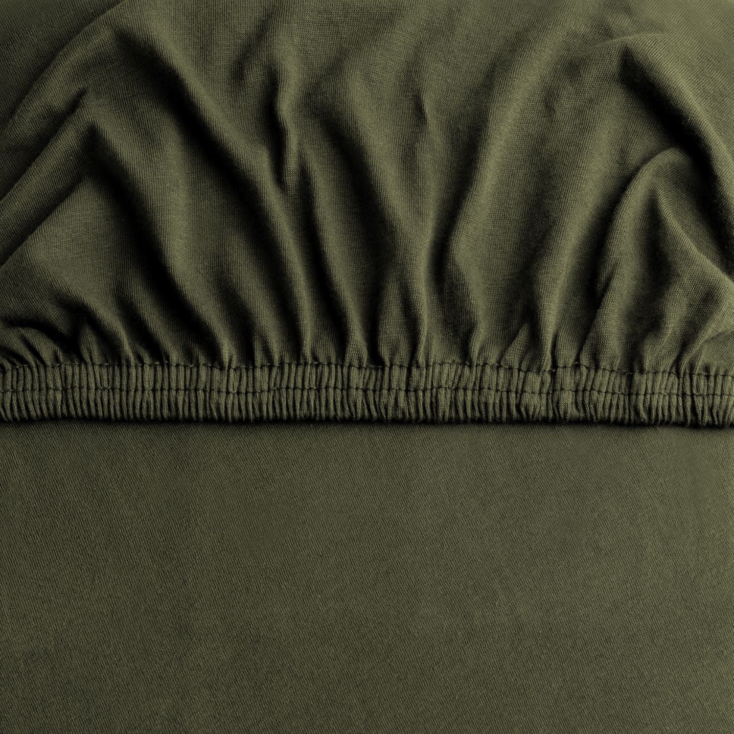 Hotel Quality Fitted sheets - 2 Piece Fitted sheets  -Breathable Bedding - Wrinkle, Fade, Stain Resistant- 26inch/40cm Deep Pocket Fitted Bed Sheet-Wrinkle and Fade Resistant,(Olive green,Double)
