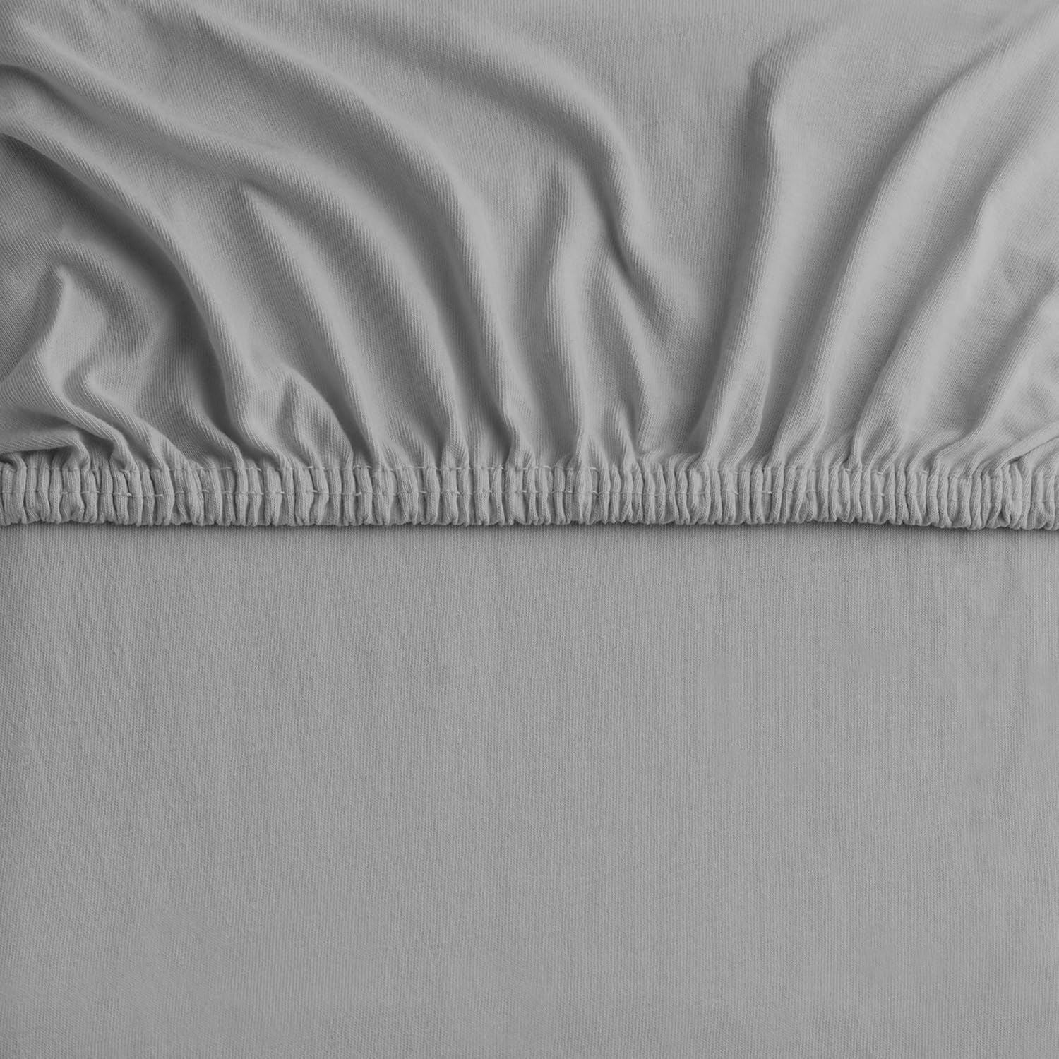 Hotel Quality Fitted sheets - 2 Piece Fitted sheets  -Breathable Bedding - Wrinkle, Fade, Stain Resistant- 26inch/40cm Deep Pocket Fitted Bed Sheet-Wrinkle and Fade Resistant,(Grey,King)