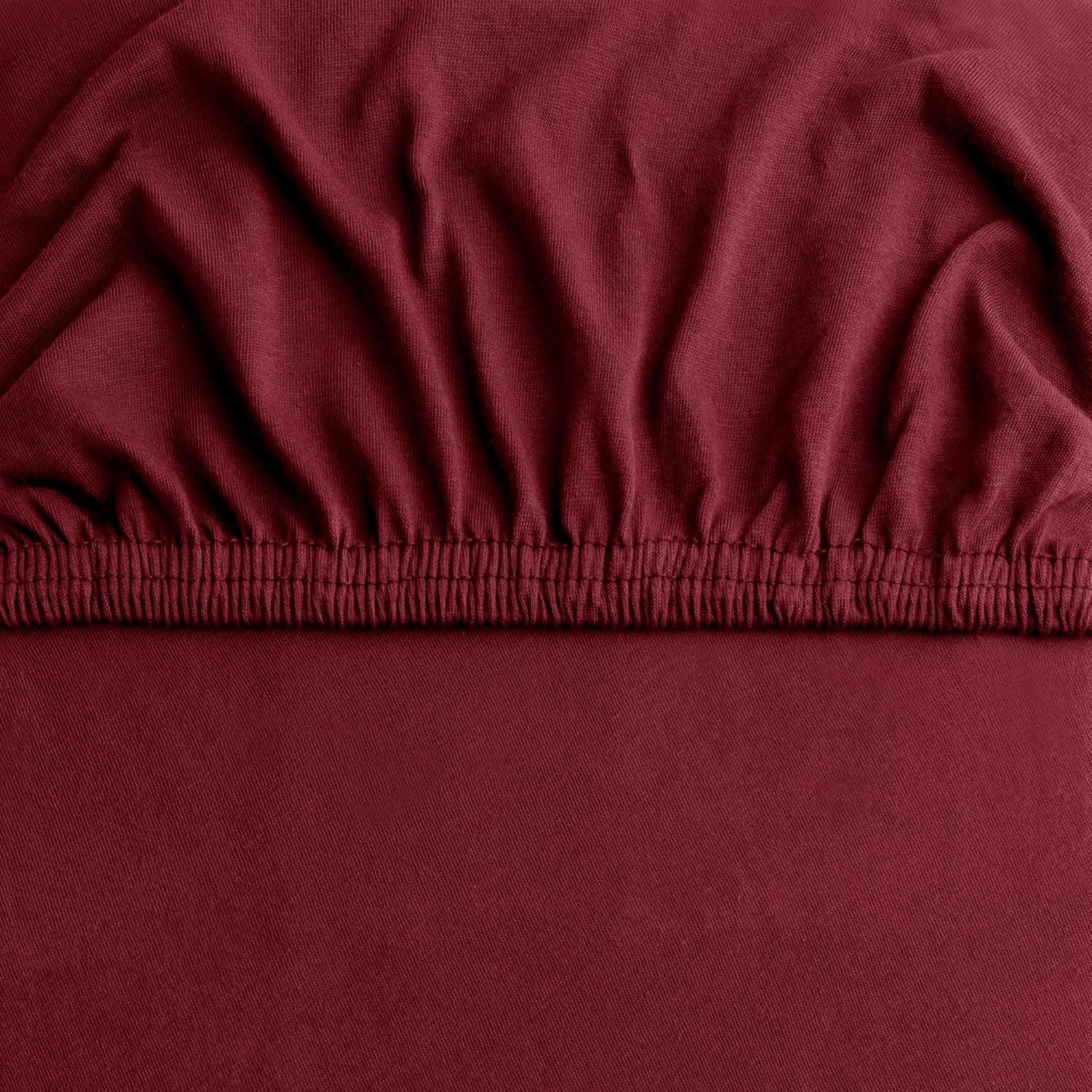 Hotel Quality Fitted sheets - 2 Piece Fitted sheets  -Breathable Bedding - Wrinkle, Fade, Stain Resistant- 26inch/40cm Deep Pocket Fitted Bed Sheet-Wrinkle and Fade Resistant,(Red,Queen)