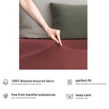 Hotel Quality Fitted sheets - 2 Piece Fitted sheets  -Breathable Bedding - Wrinkle, Fade, Stain Resistant- 26inch/40cm Deep Pocket Fitted Bed Sheet-Wrinkle and Fade Resistant,(Red,Queen)