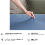 Hotel Quality Fitted sheets - 2 Piece Fitted sheets  -Breathable Bedding - Wrinkle, Fade, Stain Resistant- 26inch/40cm Deep Pocket Fitted Bed Sheet-Wrinkle and Fade Resistant,(Ocean,Queen)