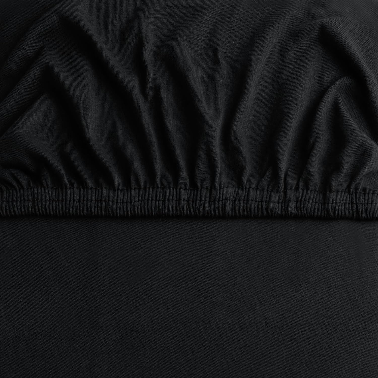 Hotel Quality Fitted sheets - 2 Piece Fitted sheets  -Breathable Bedding - Wrinkle, Fade, Stain Resistant- 26inch/40cm Deep Pocket Fitted Bed Sheet-Wrinkle and Fade Resistant,(Black,Super King)
