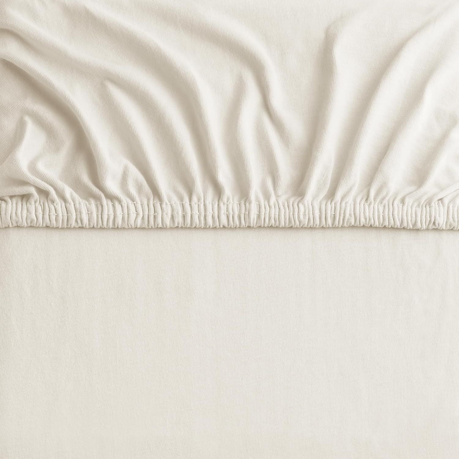 Hotel Quality Fitted sheets - 2 Piece Fitted sheets  -Breathable Bedding - Wrinkle, Fade, Stain Resistant- 26inch/40cm Deep Pocket Fitted Bed Sheet-Wrinkle and Fade Resistant,(Cream White,Super King)