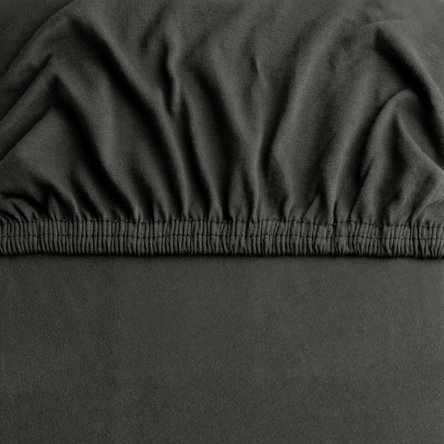Hotel Quality Fitted sheets - 2 Piece Fitted sheets  -Breathable Bedding - Wrinkle, Fade, Stain Resistant- 26inch/40cm Deep Pocket Fitted Bed Sheet-Wrinkle and Fade Resistant,(Dark gray,Super King)