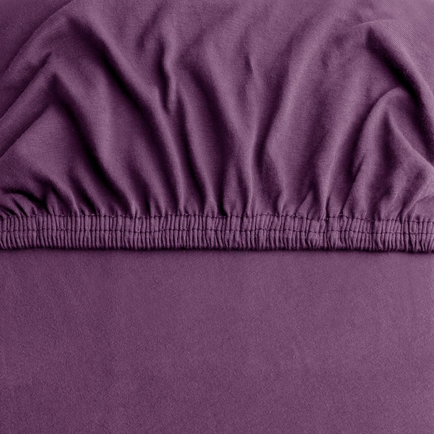 Hotel Quality Fitted sheets - 2 Piece Fitted sheets  -Breathable Bedding - Wrinkle, Fade, Stain Resistant- 26inch/40cm Deep Pocket Fitted Bed Sheet-Wrinkle and Fade Resistant,(Purple,Super King)