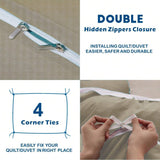 3 Piece Hotel Soft Microfiber Quilt Cover Set-2000TC Duvet/Donna Cover Set & Pillowcases -1 Quilt Cover Zipper Closure & 1 x Pillowcases-Breathable Bedding - Wrinkle, Fade, Stain Resistant(Camel Beige,King)